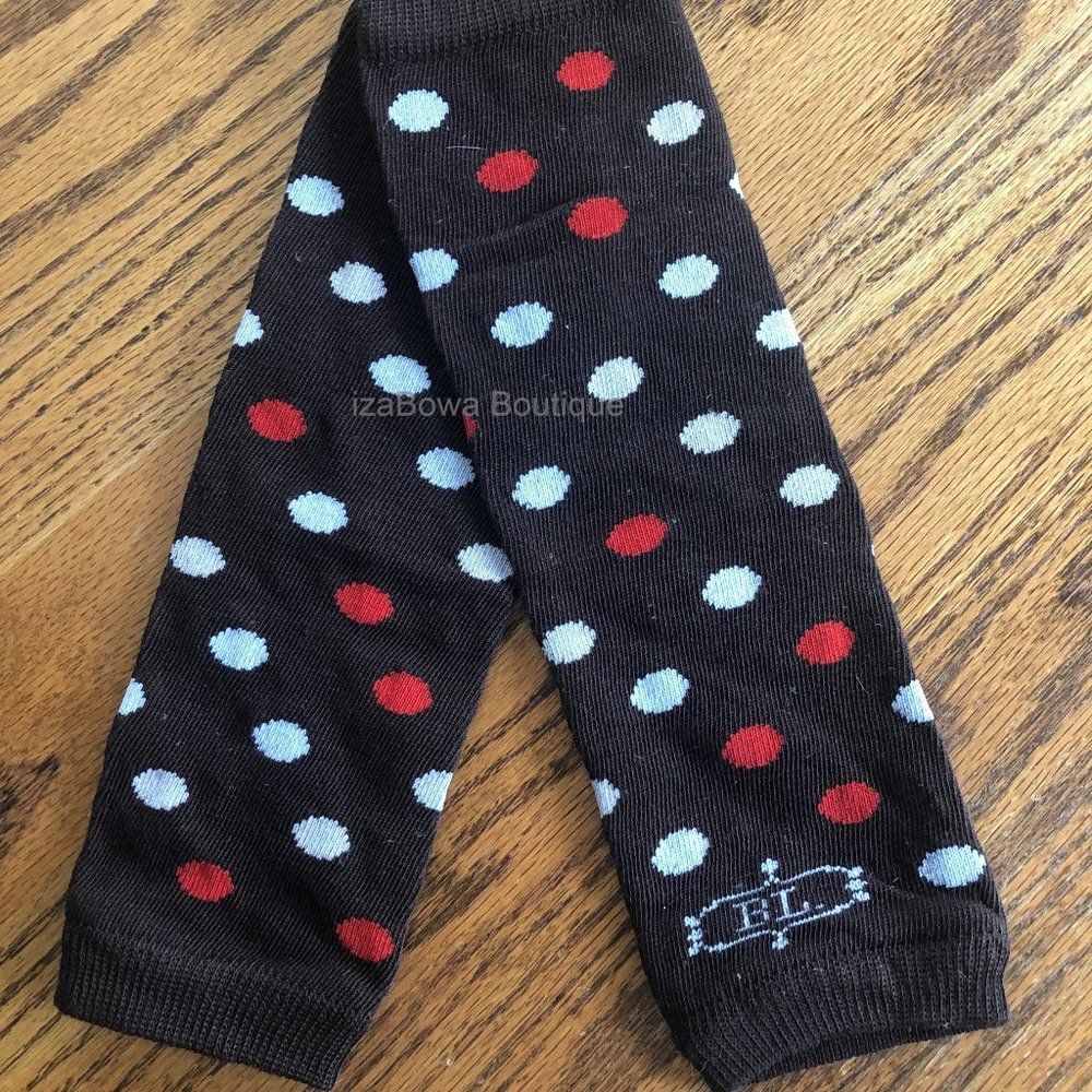 Brown Polka Dot Legwarmers  LW4049  NWT Boutique